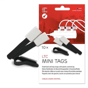 LABEL THE CABLE LTC MINI TAGS - Schwarz Kabelhalter 2510, 10 Stück Schwarz 10 St - Photo 1/7