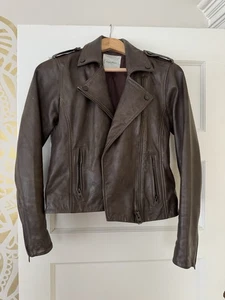Lucky Brand Motorradjacke im Used-Look braun klein gebraucht, in einwandfreiem Zustand - Bild 1 von 4