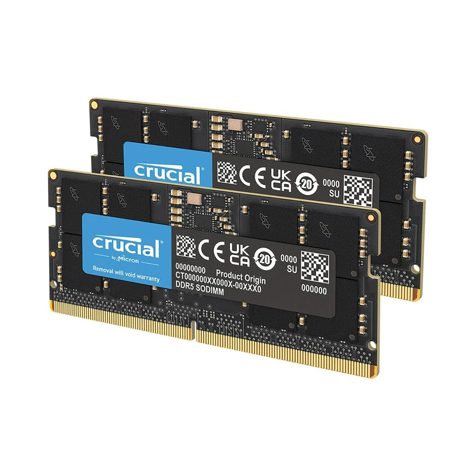 Crucial 128GB Kit (64GBx2) DDR5-5600 SODIMM Memory - Image 1 of 1