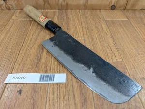 Japanese Chef's Kitchen Knife NAKIRI BLACK Vintage from Japan 175/312mm XA919 - Picture 1 of 17