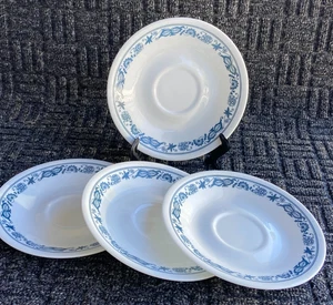 Corelle Livingware "OLD TOWN BLUE" Set/4 Saucers Retired 2017 USA - Picture 1 of 5