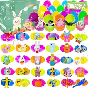 200 PCS Prefilled Easter Eggs Filled with Toys Inside for Kids Boys Girls Eas... - Picture 1 of 6