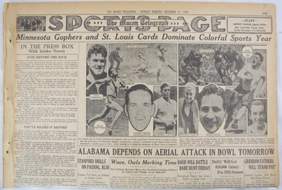 Periódico Campeonato Alabama Crimson Tide Rose Bowl 1934 De Colección Foto 1 de 4