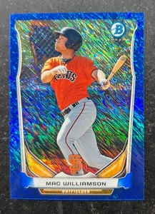 2014 Bowman Chrome Bowman Scout Top 5 Mini Blue Refractor Mac Williamson 195/250 - Picture 1 of 2