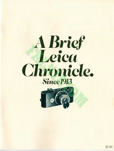 Vintage A Brief Leica Chronicle Since 1913 (16 pages) - Picture 1 of 1