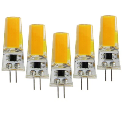 5PCS 5W COB G4 Bi-pin LED T5 Dimmable bulb Warm White AC 110V Candle light Lamp - Image 1 of 4