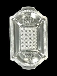 1886 Pressed Glass EAPG 13" Bread or Sandwich Plate with Deer in Pine by McKee - Picture 1 of 10