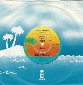 ROXY MUSIC - LOVE IS THE DRUG - UK ISLAND DEMO SINGLE - PROMO - Picture 1 of 2