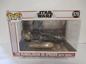 Funko Pop! Rides: Star Wars - The Mandalorian on Speeder (with Grogu) Exclusive - Picture 1 of 4