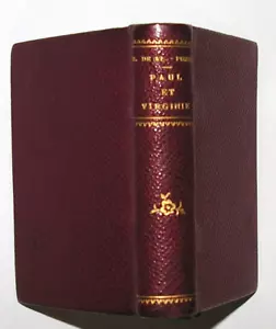 Reliure Maroquin Rouge Minuscule. Bernardin de St Pierre. Paul & Virginie. 1889. - Picture 1 of 5