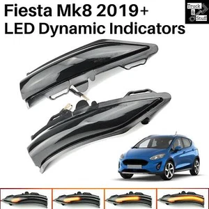LED Sequential Dynamic Indicators For Ford Fiesta Mk8 2019+ Mirror Turn Signal  - Picture 1 of 7