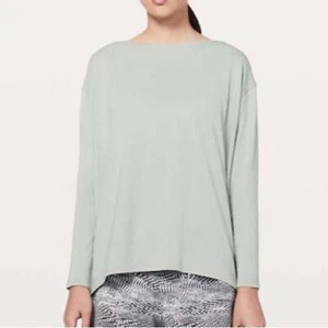 Lululemon Back In Action Long Sleeve Jade Grey - Picture 1 of 6