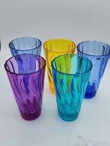 US Acrylic Optix 20 ounce Plastic Stackable Water Tumblers in Jewel Tone Colors