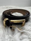 Ceinture cuir marron Code Azure fabriquée en Italie taille 36 ornements Italie unisexe