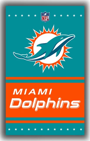 Miami Dolphins Football Team Memorable Flag 90x150cm 3x5ft Fan Best Banner Cover