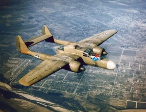 WWII photo USAAF Northrop P-61A Black Widow 6th Night Fighter Squadron mix - Picture 1 of 18
