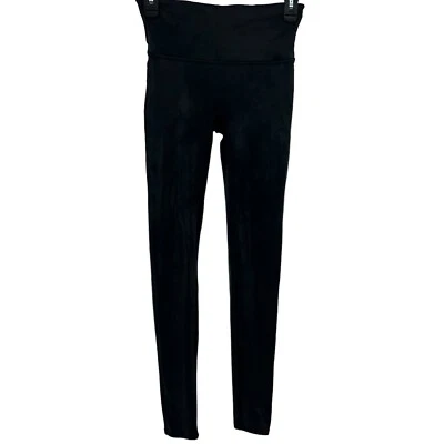 Leggings Spanx imitación cuero para mujer talla mediana negros atletismo Foto 1 de 4