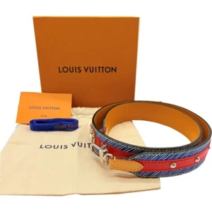 Auth LOUIS VUITTON Epi Denim Studs Strap Shoulder Strap Multi-Color #36636461 - Picture 1 of 7
