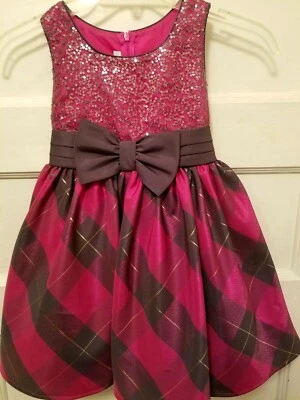 Nwots Bonnie Jean Girl's Size 5 Fushia Dressy Sequined Fancy Holiday Dress - Image 1 of 4