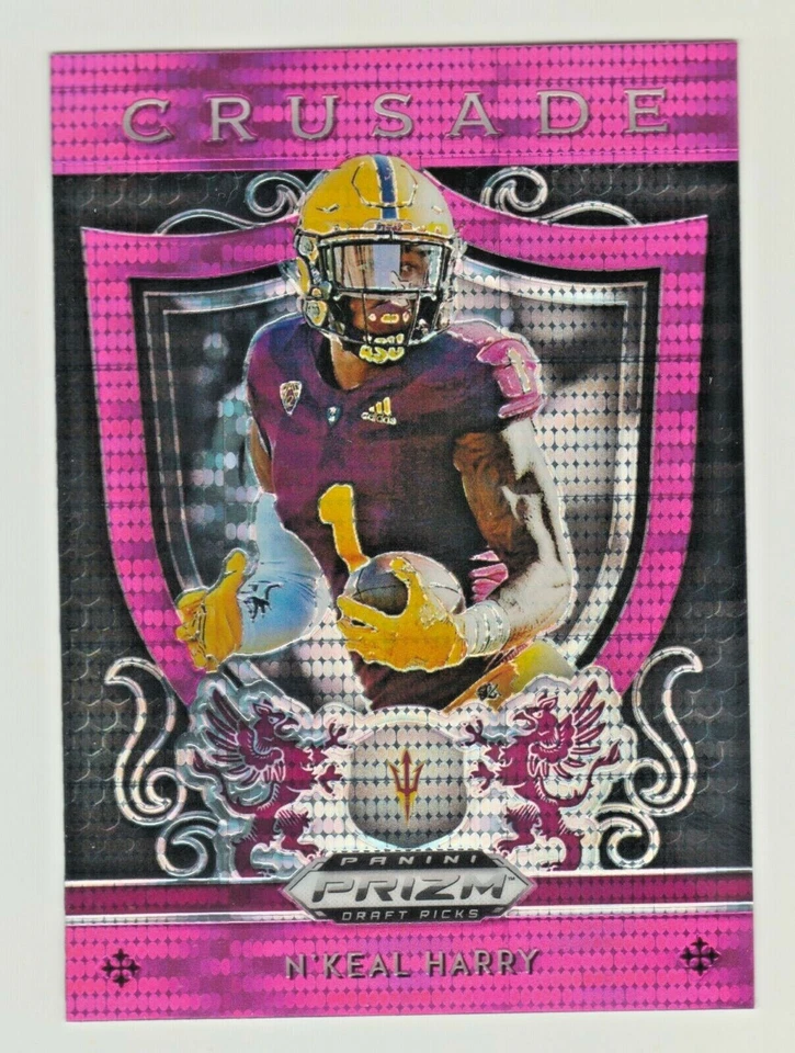 2019 Panini Prizm Draft CRUSADE PINK PULSAR REFRACTOR #8 N'KEAL HARRY RC Rookie - Image 1 of 2