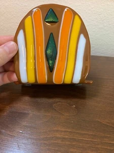 VINTAGE ART GLASS LETTER OR NAPKIN HOLDER - Picture 1 of 5