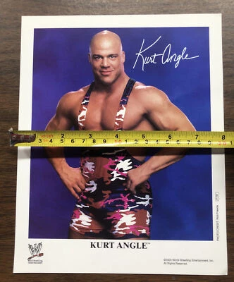 RARE Original 2003 WWE Kurt Angle Wrestling Promotional Photo 8x10 - Image 1 of 2