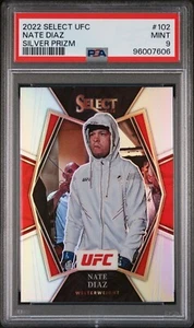 NATE DIAZ 2022 Panini Select PRIZM SILVER #102 MINT PSA 9 POP 2 - Picture 1 of 2