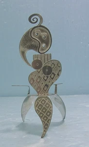 1998 CHRISTOPHER ROYAL CUBIST MINIATURE ABSTRACT ART METAL CHAIR SIGNED - Picture 1 of 6