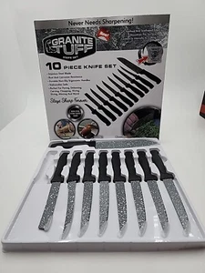 Granite Tuff™ Knife Set Non-Stick Stainless Steel Granite Coated 9 Incomplete - Picture 1 of 24