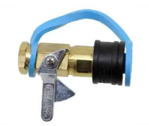 *MB STURGIS 220061  1/4" NPT BRASS PROPANE QUICK DISCONNECT SHUT OFF W/ PLUG - Imagen 1 de 3