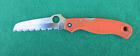 Spyderco Clipit Rescue Ats-55 Orange Lockback Folding Pocket Knife Japan
