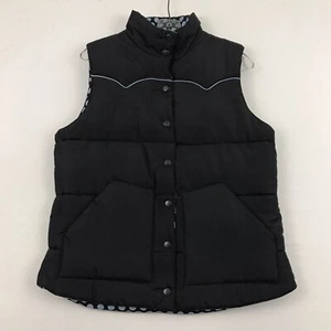 Roper Womens Reversible Vest Size M Black and Polka Dots - Picture 1 of 12