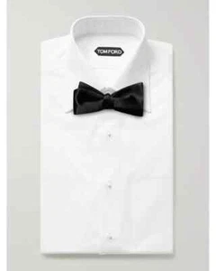 Authentic TOM FORD Classic Fit Poplin Tuxedo White Shirt 46 / 18 UK £720 New - Picture 1 of 5