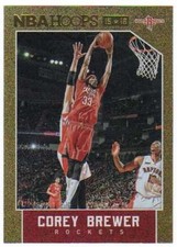 2015-16 Panini NBA Hoops Gold Parallel #197 Corey Brewer Rockets