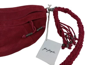 NWT FREE PEOPLE Sweet Talker Sling Bag Shoulder Bag Suede Leather Braided Strap - Picture 1 of 5