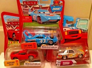 Disney CARS Cartrip, King w/Piston Cup, & Ferrari "CHASE" Mattel Diecast NEW - Picture 1 of 4