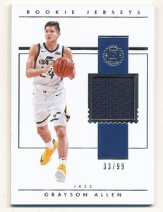 2018-19 Panini Encased Rookie Jerseys #20 Grayson Allen /99