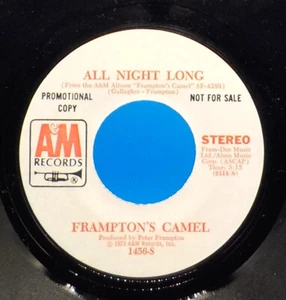 Frampton's Camel (Peter Frampton) 45 All Night Long Stereo, Mono Promo NM F6 - Picture 1 of 2