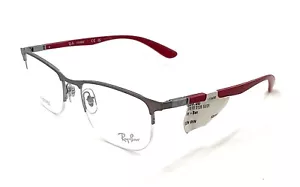 Nuevas gafas Ray-Ban Liteforce RX6513-3135 media llanta Gunmetal con templos rojos - Imagen 1 de 6