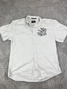 Obey Dreamcatcher Native Button Up Shirt Men's Large Short Sleeve Pocket - Picture 1 of 9
