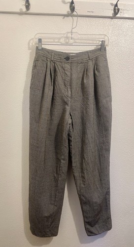 Pantalone Valentino Missy vintage 44 10 plissettato in lana con pied de poule