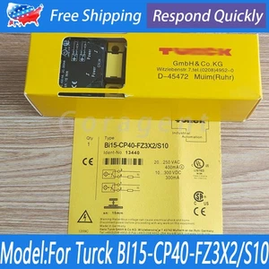 For Turck BI15-CP40-FZ3X2/S10 Inductive Proximity Switch 10-300V DC 20-25V AC - Picture 1 of 8