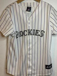 Camiseta deportiva vintage de los Colorado Rockies para mujer LG TULOWITZKI a rayas MLB majestuosa - Imagen 1 de 7