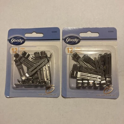 GOODY 12 clips de resorte de acero para salón de metal color plata nuevos 2000 (2) G93 Foto 1 de 4