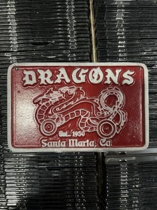 Dragons Santa Maria Ca Car Club Plaque - Picture 1 of 2