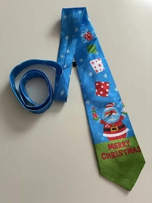 Novelty Christmas Musical Tie Santa Claus Xmas Party Accessories Unisex VGC - Image 1 of 4