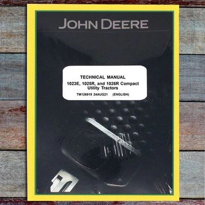 Manual técnico de serviço de trator utilitário John Deere 1023E 1025R 1026R - TM126919 - Imagem 1 de 3