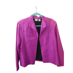 Blazer Azul Bayoo Fucsia Seda Estilo Abierto Forrado a Medida Hecho en India talla L - Imagen 1 de 9