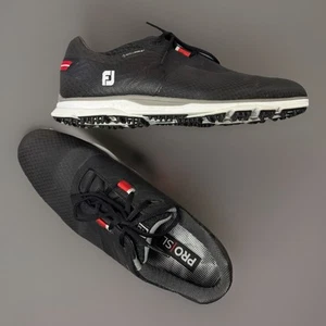 FootJoy Pro SL Golf Shoes Black Red White Men’s Size 13M Spikeless 53860 - Picture 1 of 9