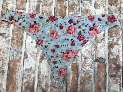 RARE BOHO SEXY PANTY THONG ROSES PANTIES UNDERWEAR SIZE LARGE - Image 1 of 4